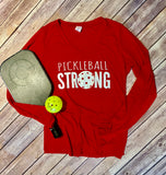 PICKLEBALL STRONG V-Neck Performance Shirt