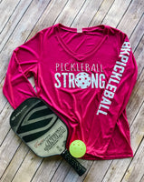 PICKLEBALL STRONG V-Neck Performance Shirt